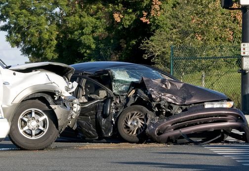 aftermath of a car crash in New Mexico